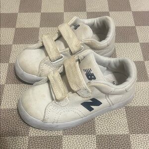 New Balance Kids White & Navy Sneakers